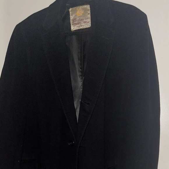 Men's Black Cashmere Trench Coat